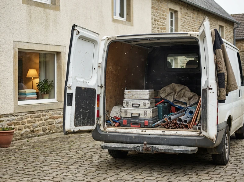 Materiál složený na místě stavby